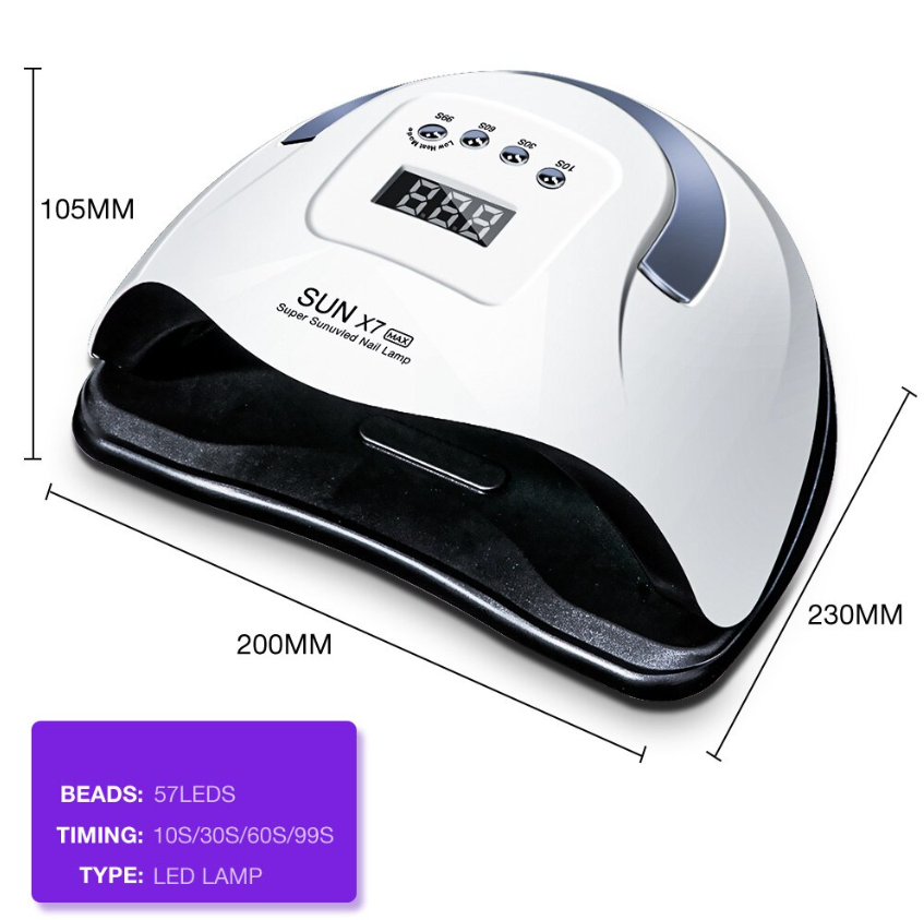 | InstaCure Nail Dryer | 220W Nail Dryer LED Lamp UV Light Polish Gel Curing Machine Electric Manicure