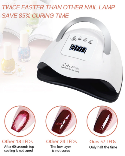 | InstaCure Nail Dryer | 220W Nail Dryer LED Lamp UV Light Polish Gel Curing Machine Electric Manicure