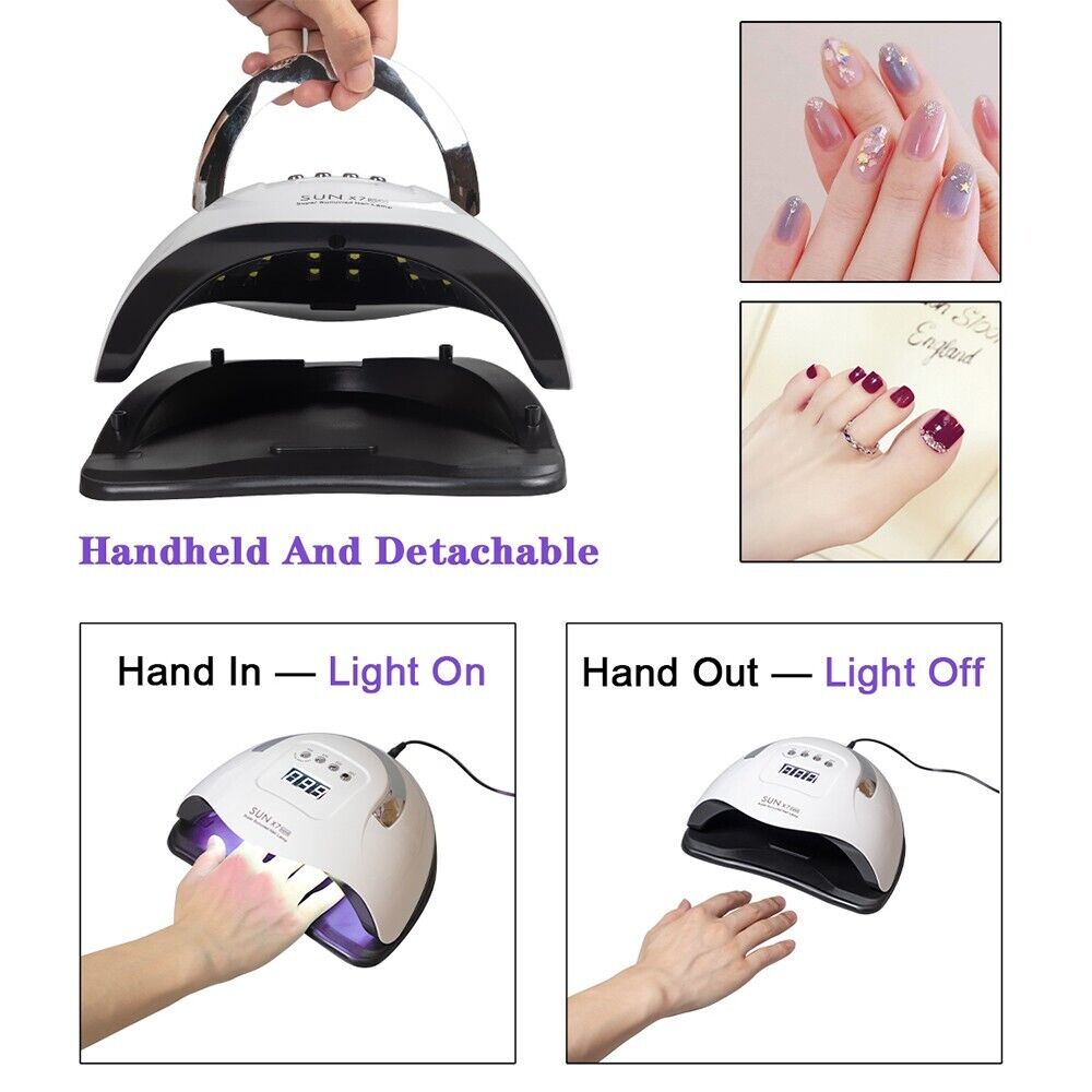| InstaCure Nail Dryer | 220W Nail Dryer LED Lamp UV Light Polish Gel Curing Machine Electric Manicure