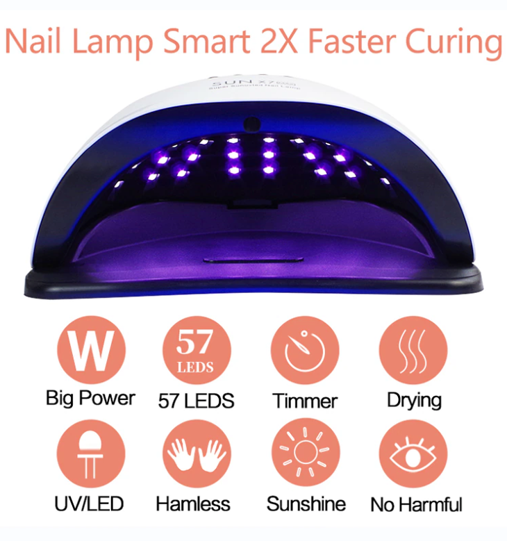 | InstaCure Nail Dryer | 220W Nail Dryer LED Lamp UV Light Polish Gel Curing Machine Electric Manicure